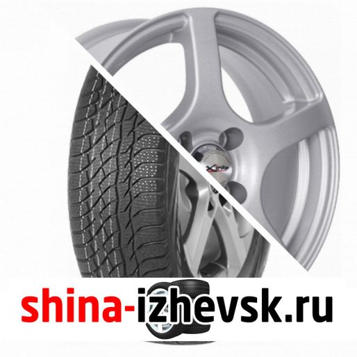 Колесо в сборе Viatti Bosco зима (V-526) 205/70 R15 T 96 + X-trike X118 6xR15 4×98 ET35 DIA58.5 Серебристый в Ижевске